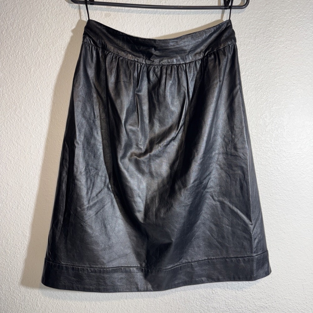 The Cue Cher Qu Women's‎ Black Midi Skirt Lan Silk Size Small Gothic Vampire